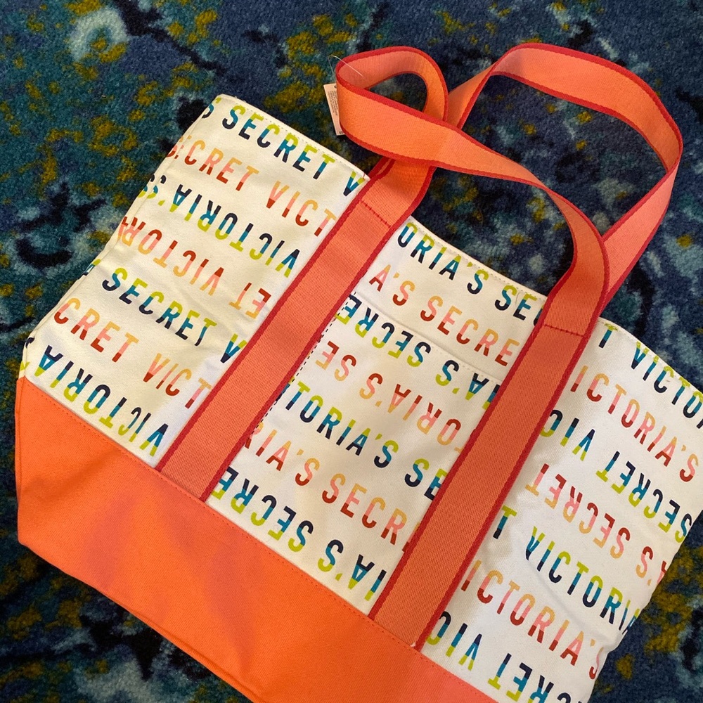 Victoria’s Secret Striped Zip Tote